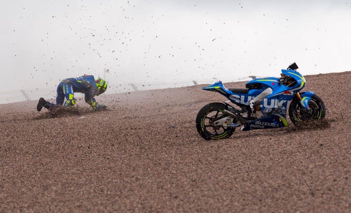 Dura caída de Iannone en Sachsenring