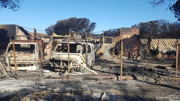 Así ha quedado el Camping Doñana tras el incendio originado en Moguer