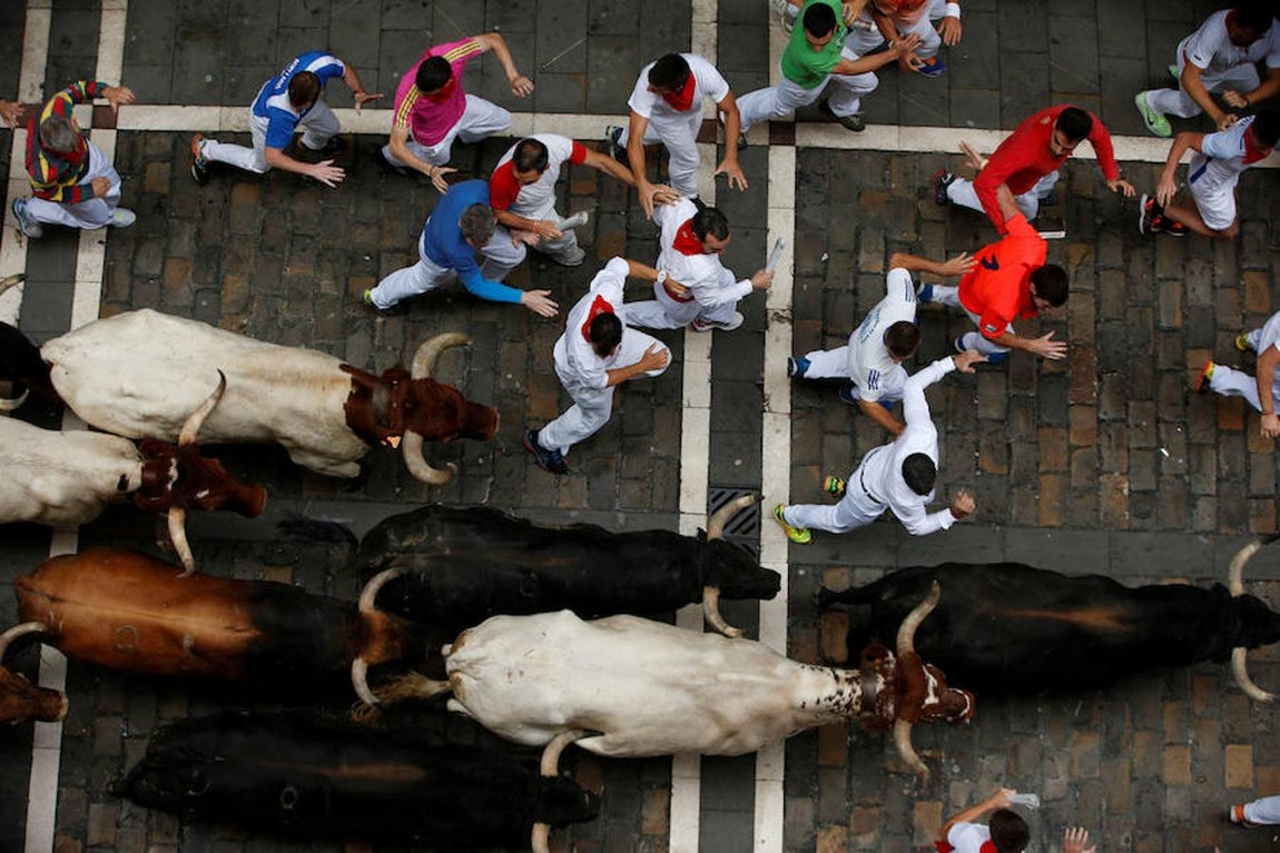 Cuarto encierro de Sanfermines 2017. 