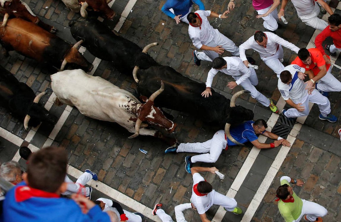 Cuarto encierro de Sanfermines 2017. 