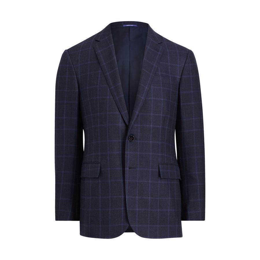 Americana con estampado de cuadros en color azul (897€)