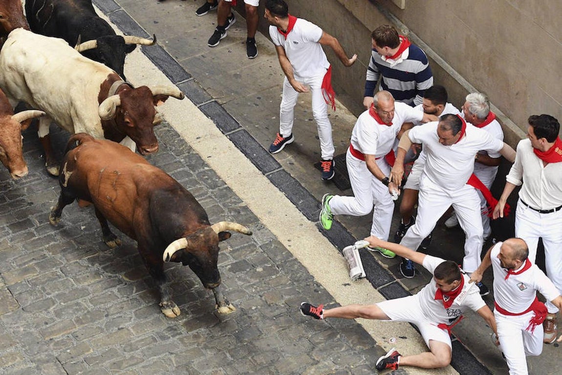 Imágenes del encierro de Sanfermines