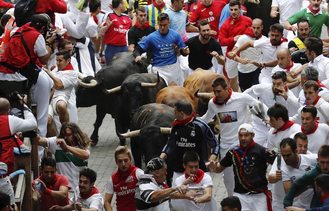 Imágenes del encierro de Sanfermines