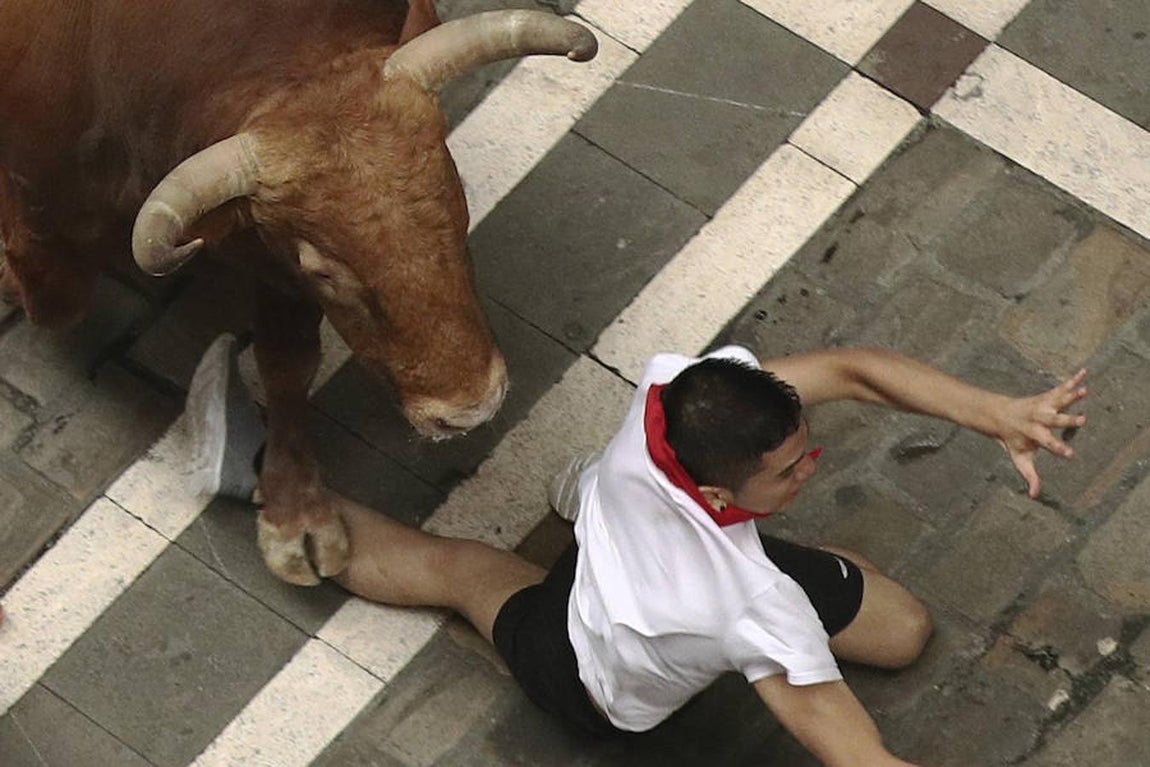 Imágenes del encierro de Sanfermines