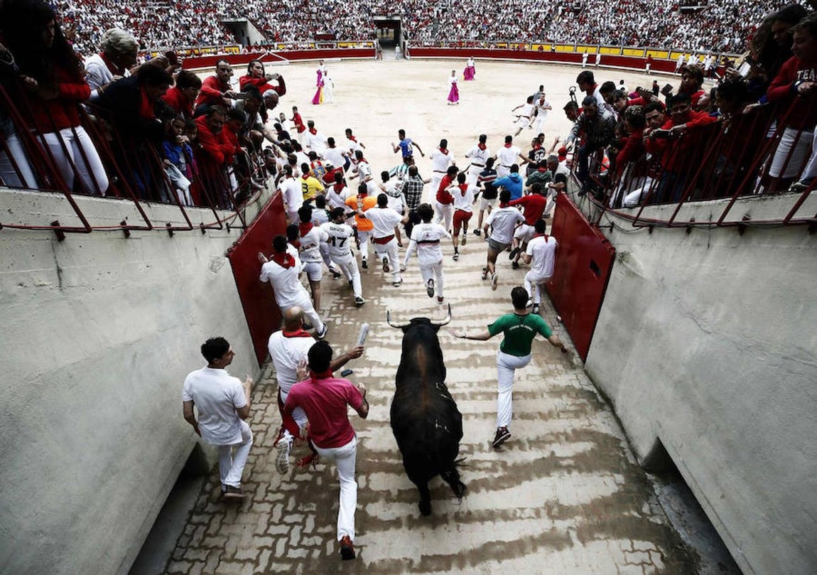 Imágenes del encierro de Sanfermines