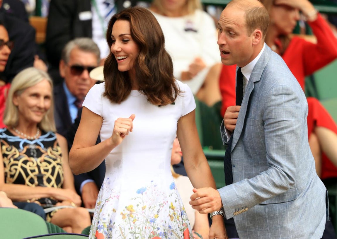 Los Duques de Cambridge. Estuvieron en la «Royal Box», el palco central reservado a las grandes personalidades en Wimbledon