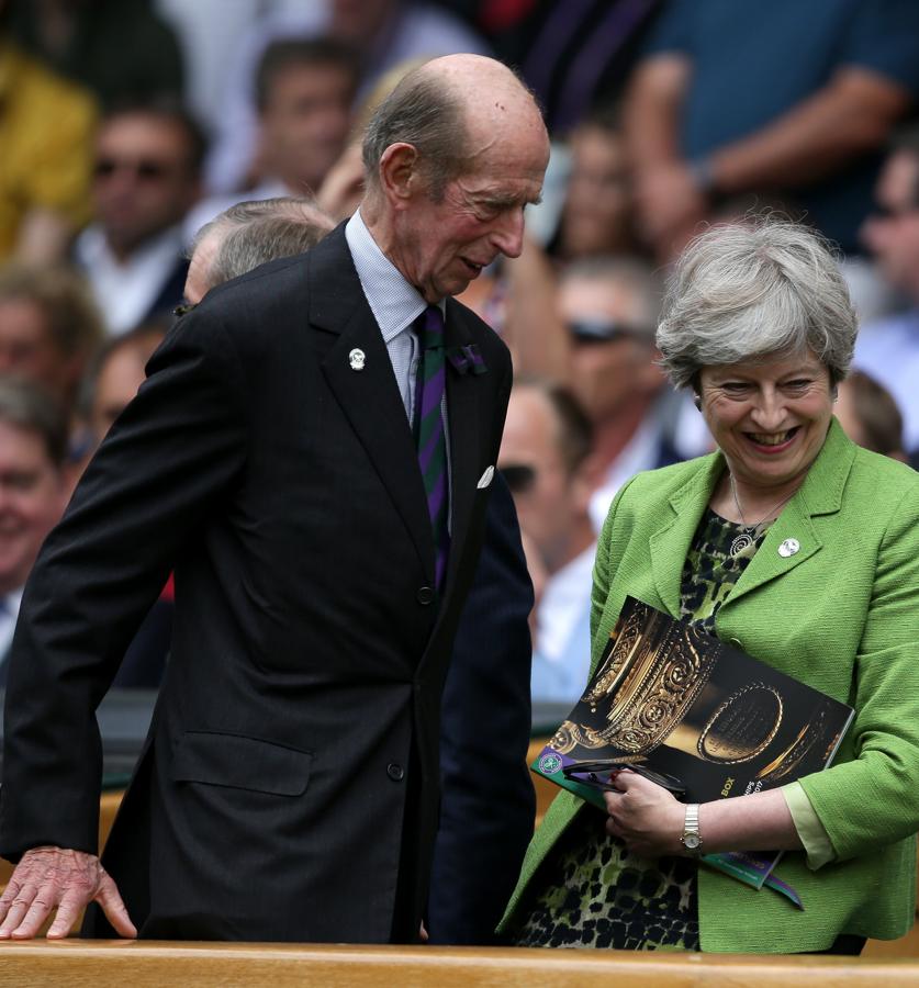 Theresa May. La primera ministra británica también disfrutó del evento deportivo