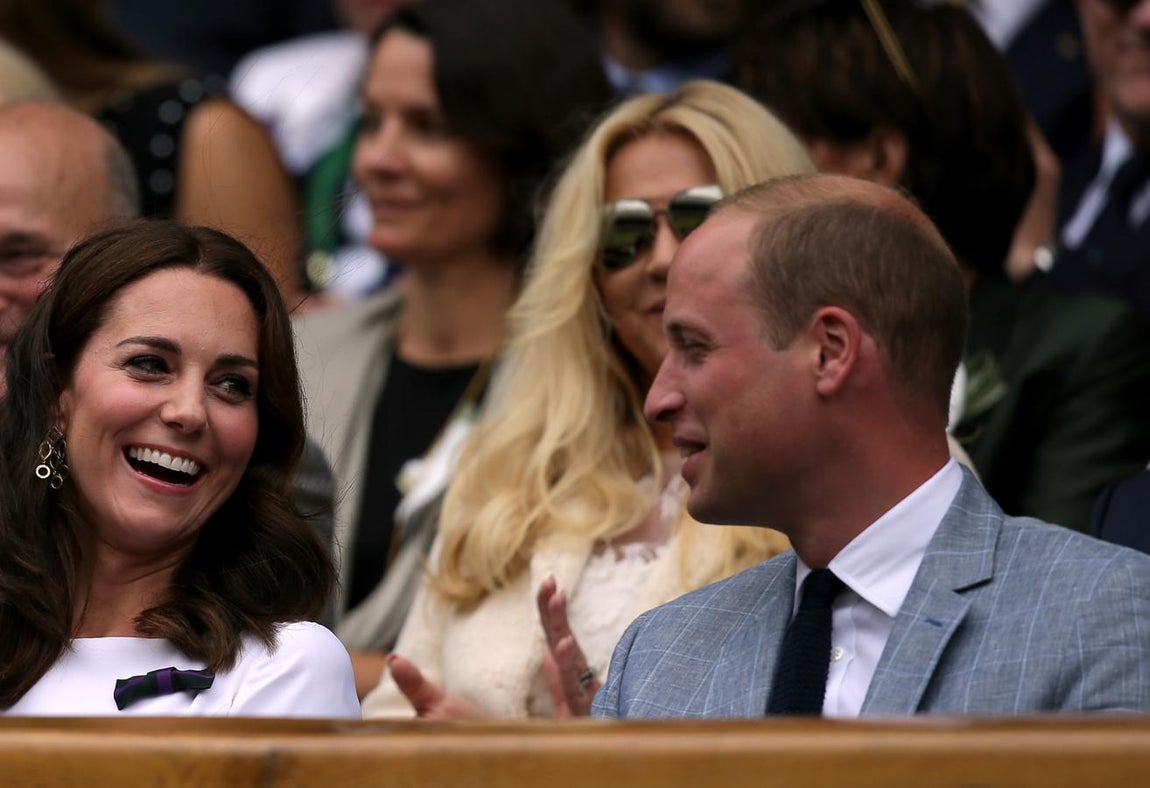 Los Duques de Cambridge. Durante la celebración de la final masculina