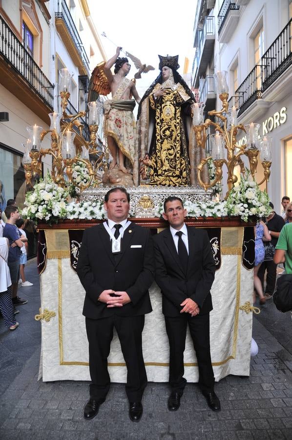 La procesión de la Virgen del Carmen del Santo Ángel, en imágenes