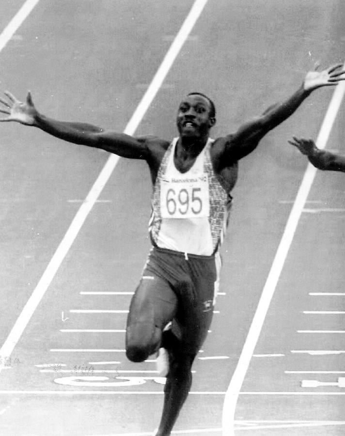 Linford Christie, el británico vencedor de los 100 metros lisos después de ocho años de dominio estadounidense. José María Barroso