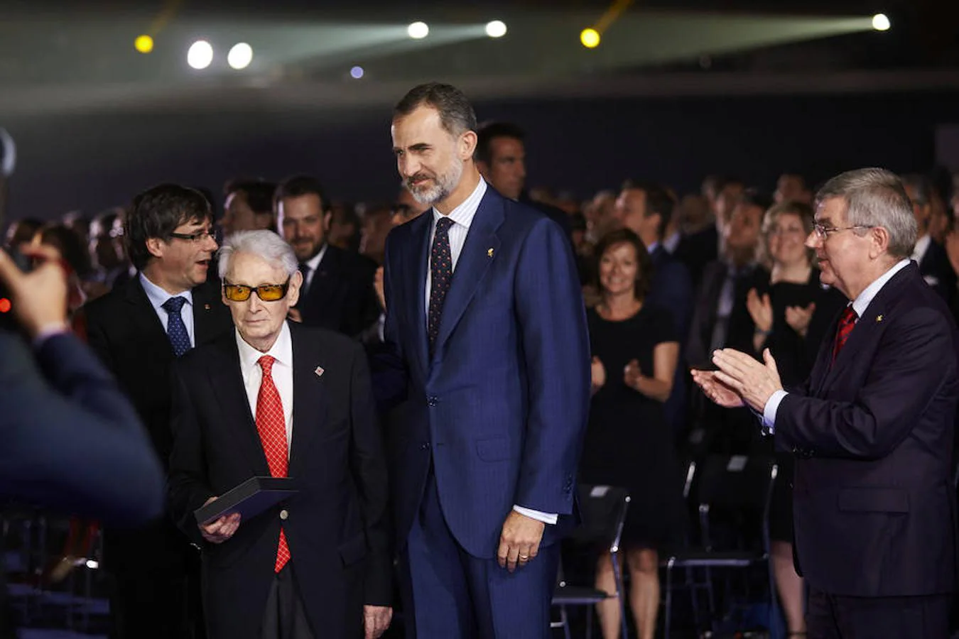 Felipe VI junto a Vilaseca, honrado por su compromiso con el deporte