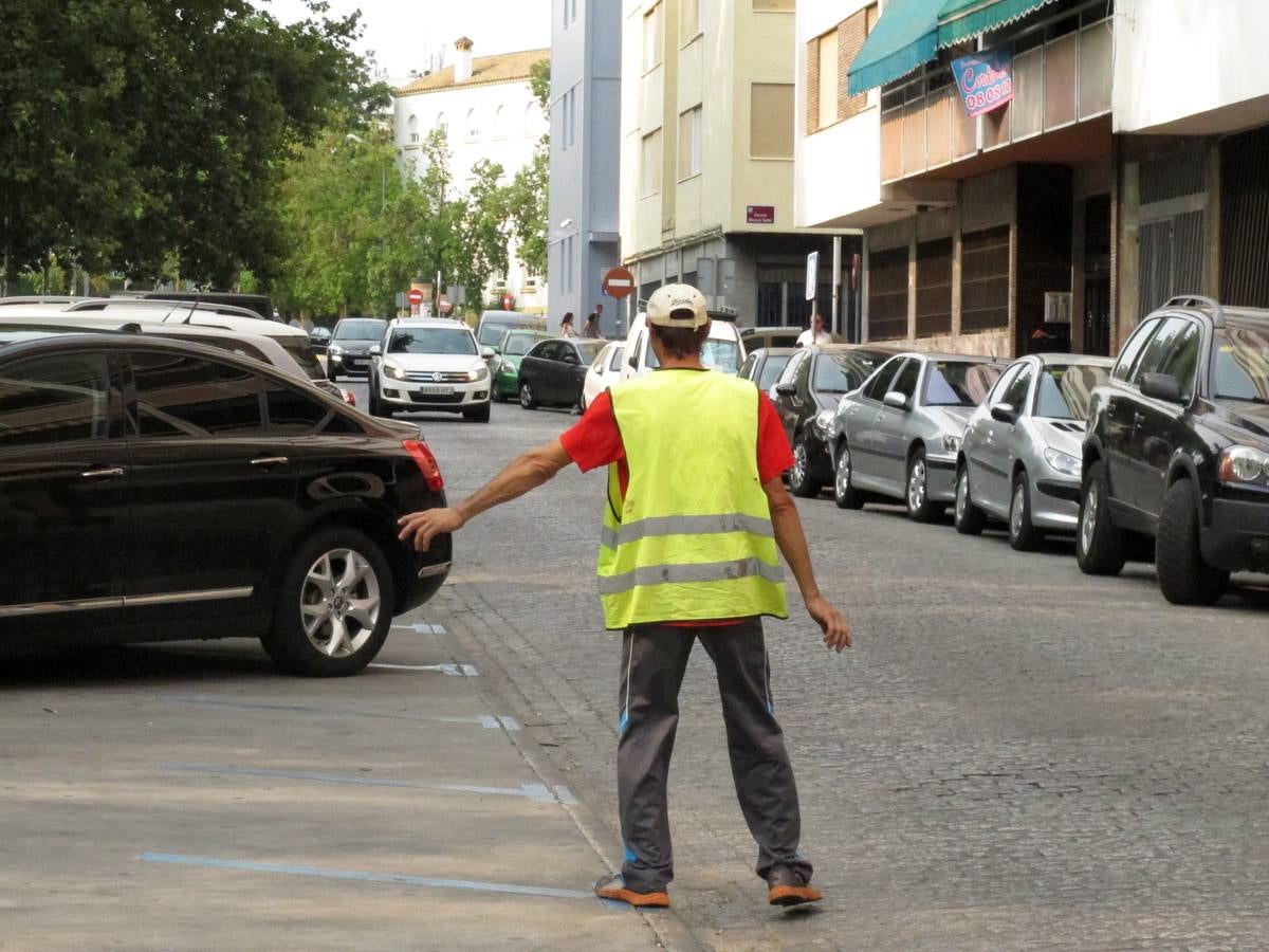 Los actividad irregular de los «gorrillas» de Córdoba, en imágenes