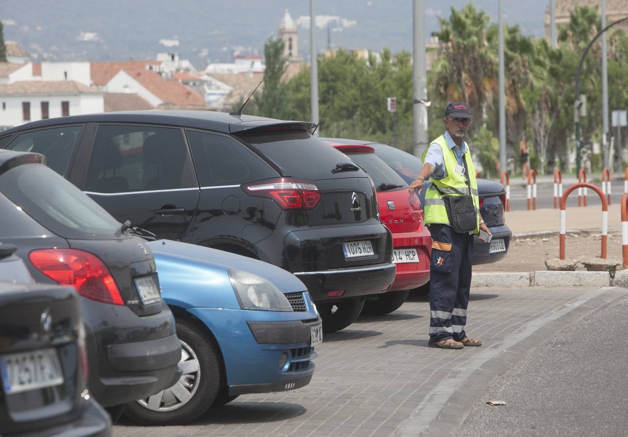 Los actividad irregular de los «gorrillas» de Córdoba, en imágenes