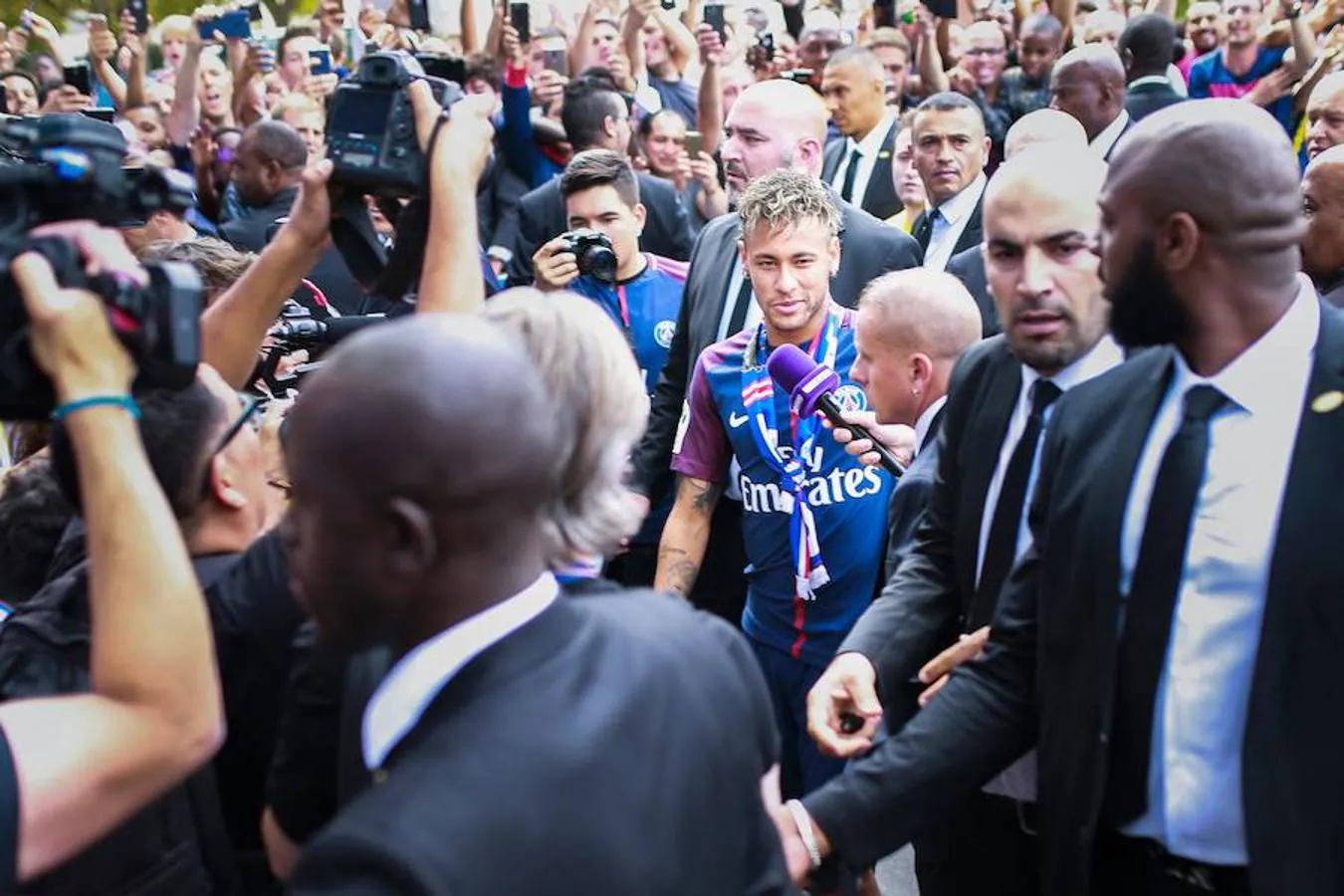 La atención ha sido máxima con la llegada de Neymar. 