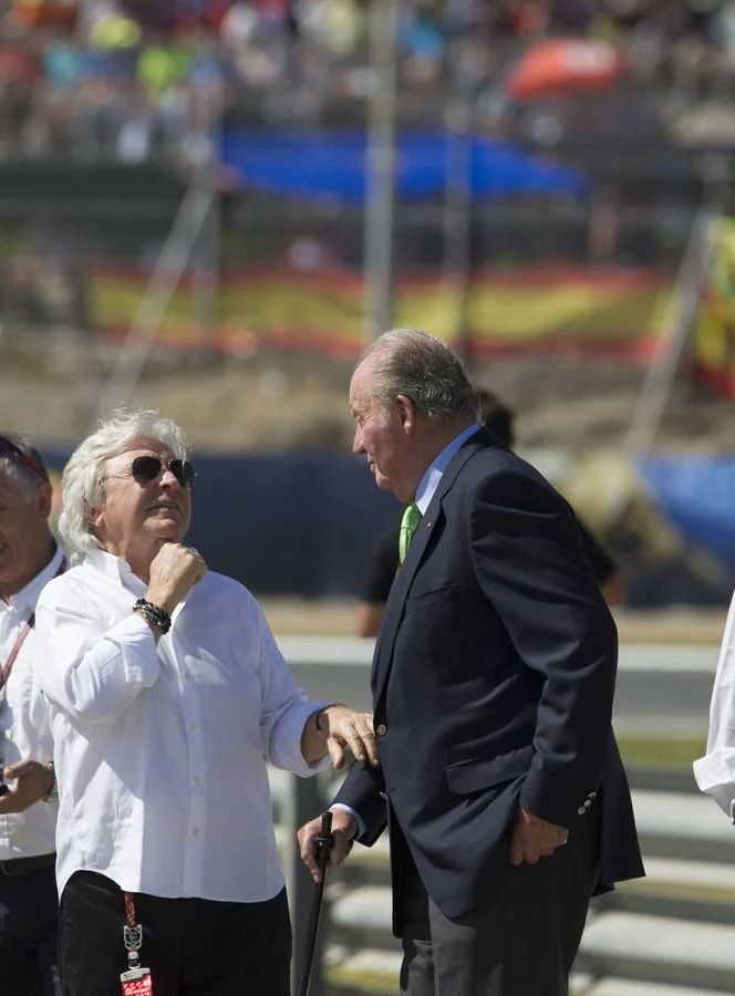 Ángel Nieto con el Rey emérito en el último GP de motos de Jerez