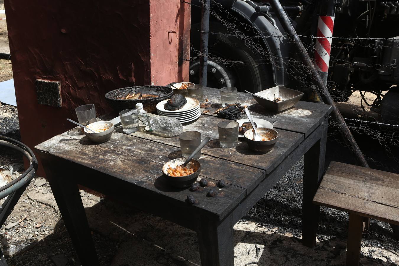 Fotos: El fuego se produjo en el patio del restaurante
