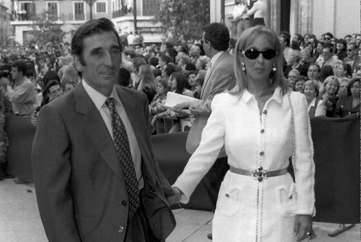 El torero Dámaso González y su mujer, Feli Tarruela.. 