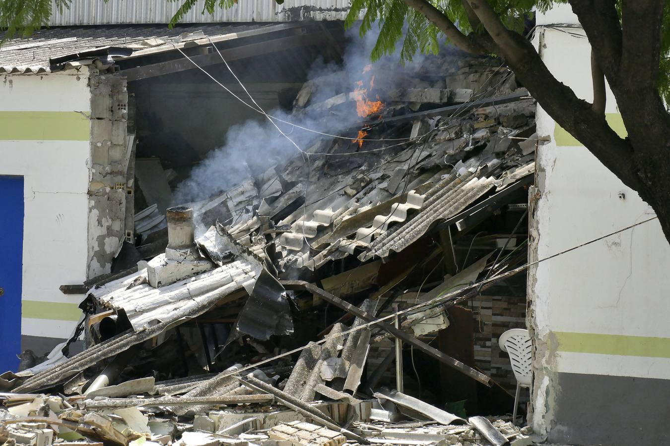 Las imágenes de la explosión de la churrería del Mercado de las Palmeritas, en Nervión