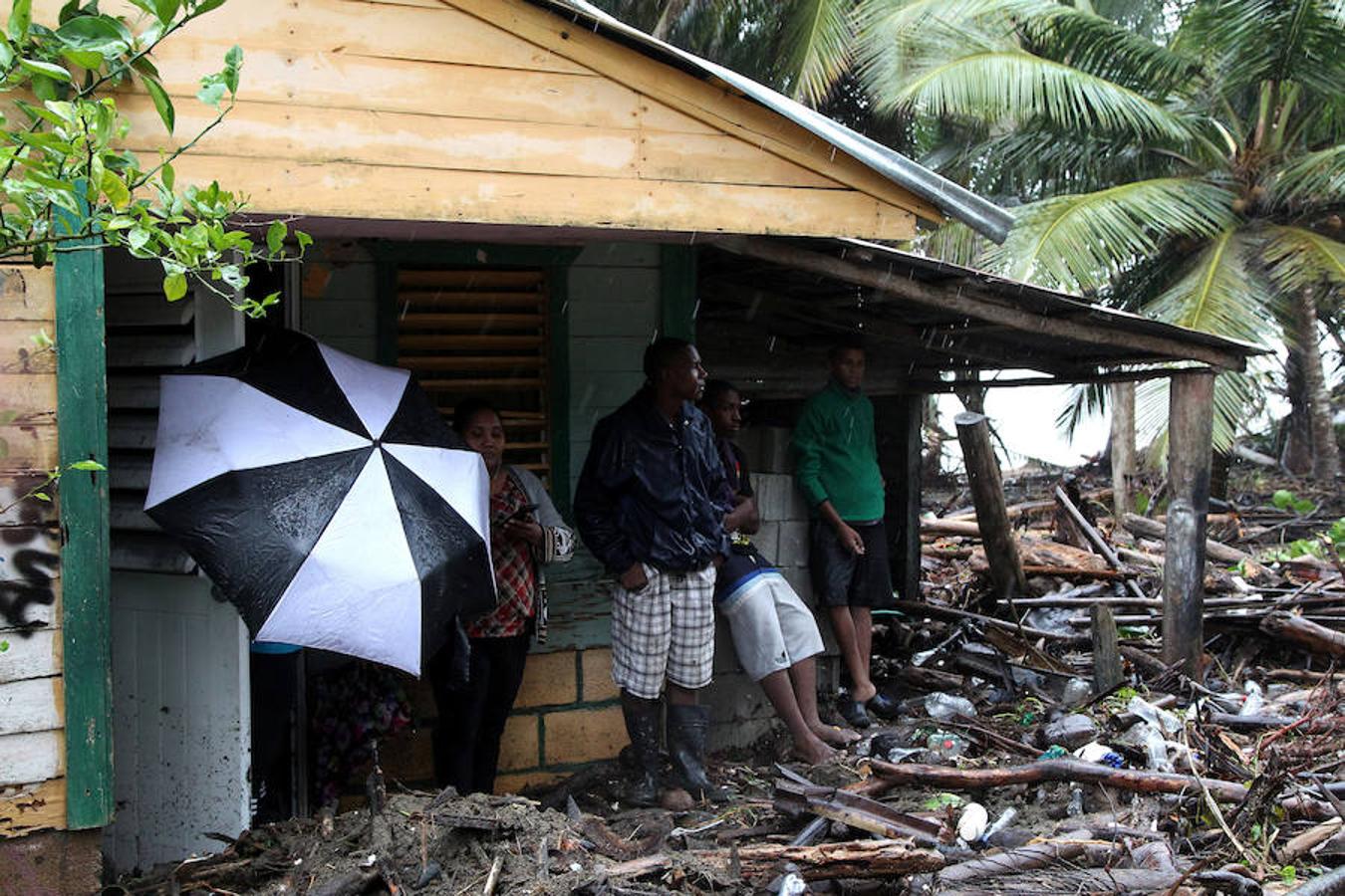 Casas destrozadas en la República Dominicana. 