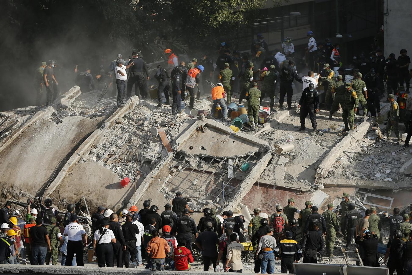 Las dramáticas imágenes del rastro dejado por el último terremoto en México. 