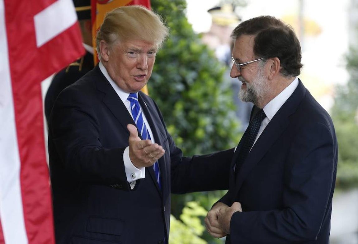 Rajoy y Trump, juntos por primera vez en Washington. 