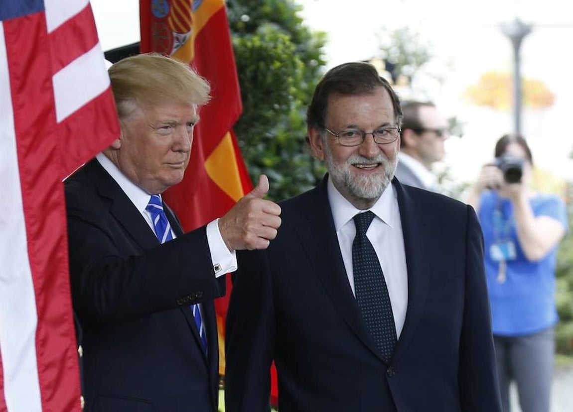 Rajoy y Trump, juntos por primera vez en Washington. 