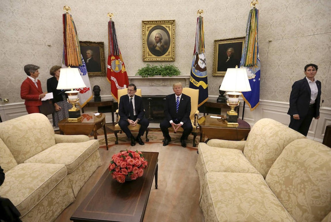 Rajoy y Trump, juntos por primera vez en Washington. 
