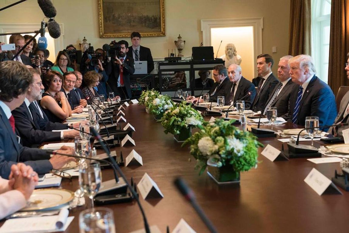Rajoy y Trump, juntos por primera vez en Washington. 