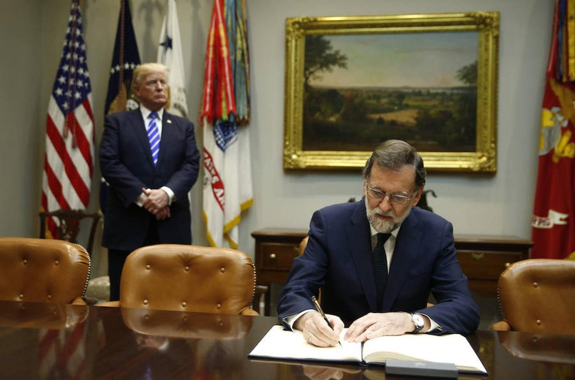 Rajoy y Trump, juntos por primera vez en Washington. 