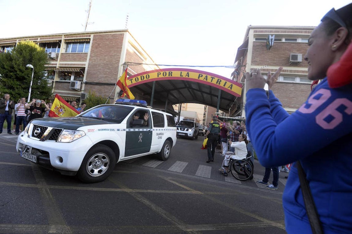Despedida a una unidad de la Guardia Civil de Toledo que parte hacia Cataluña