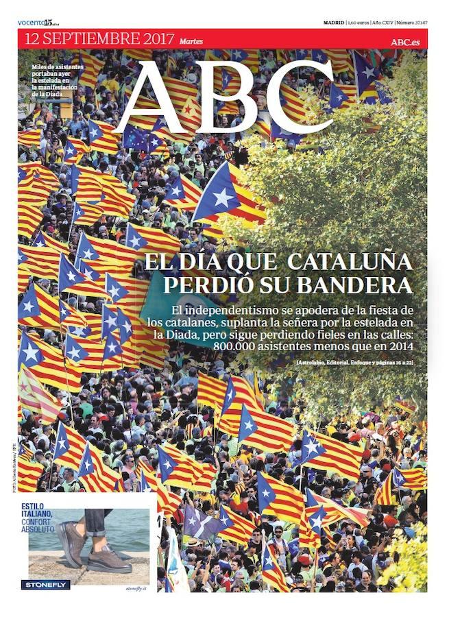 La Diada del año 2017, convertida desde hace tiempo en un acto de propaganda independentista, perdió asistentes con respecto a otros años. 