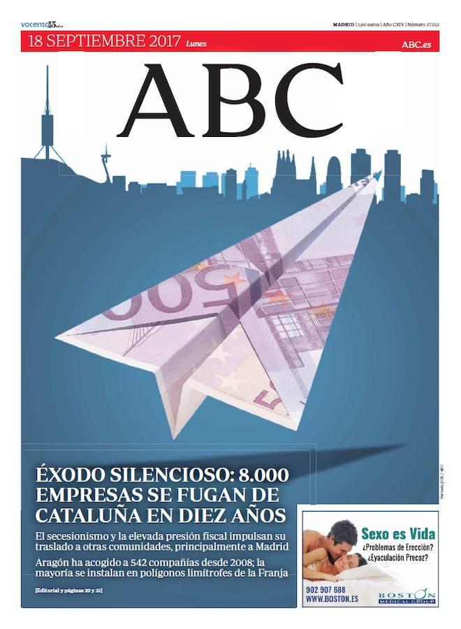 Mientras el independentismo promete una economía robusta en caso de secesión, el presente ya deja muestras preocupantes de lo que supone jugar a la independencia. Unas 8.000 empresas se han fugado de Cataluña en los últimos años. 
