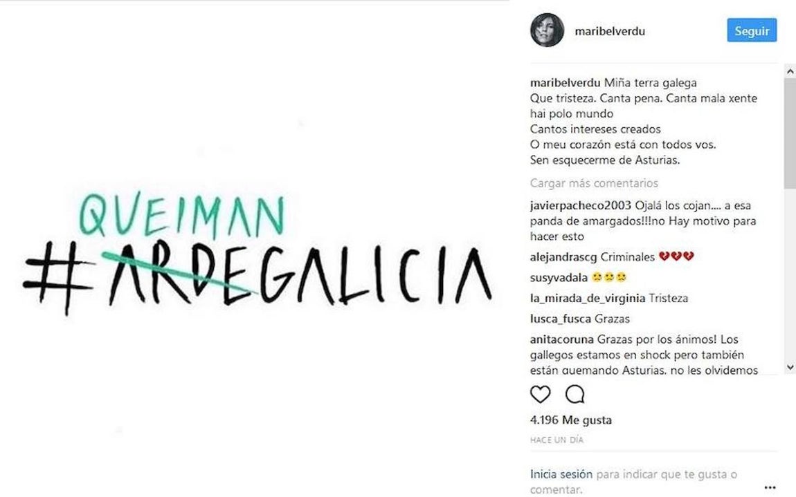 Los famosos se solidarizan con los afectados por los incendios