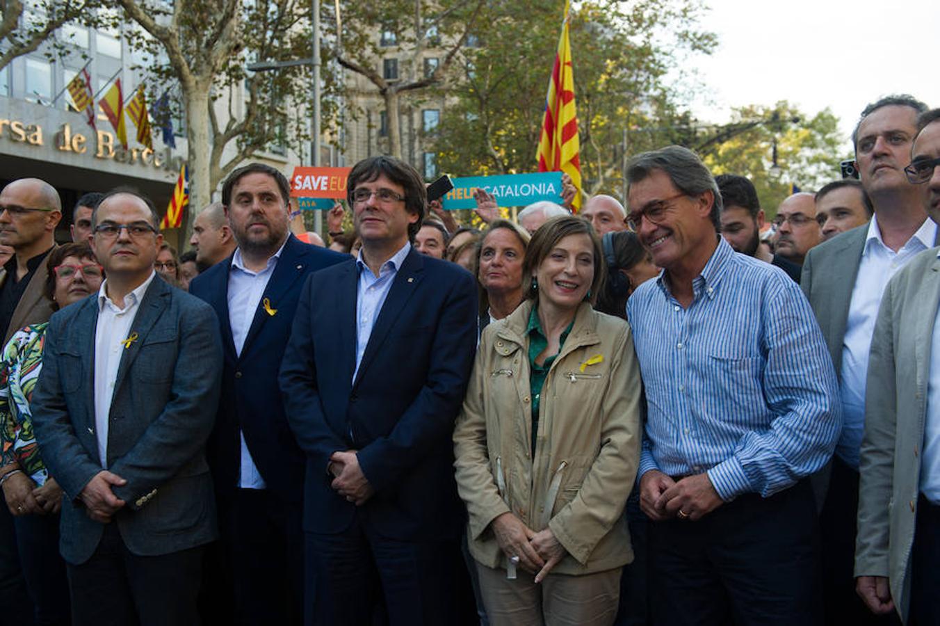 Puigdemont ha liderado la manifestación. 