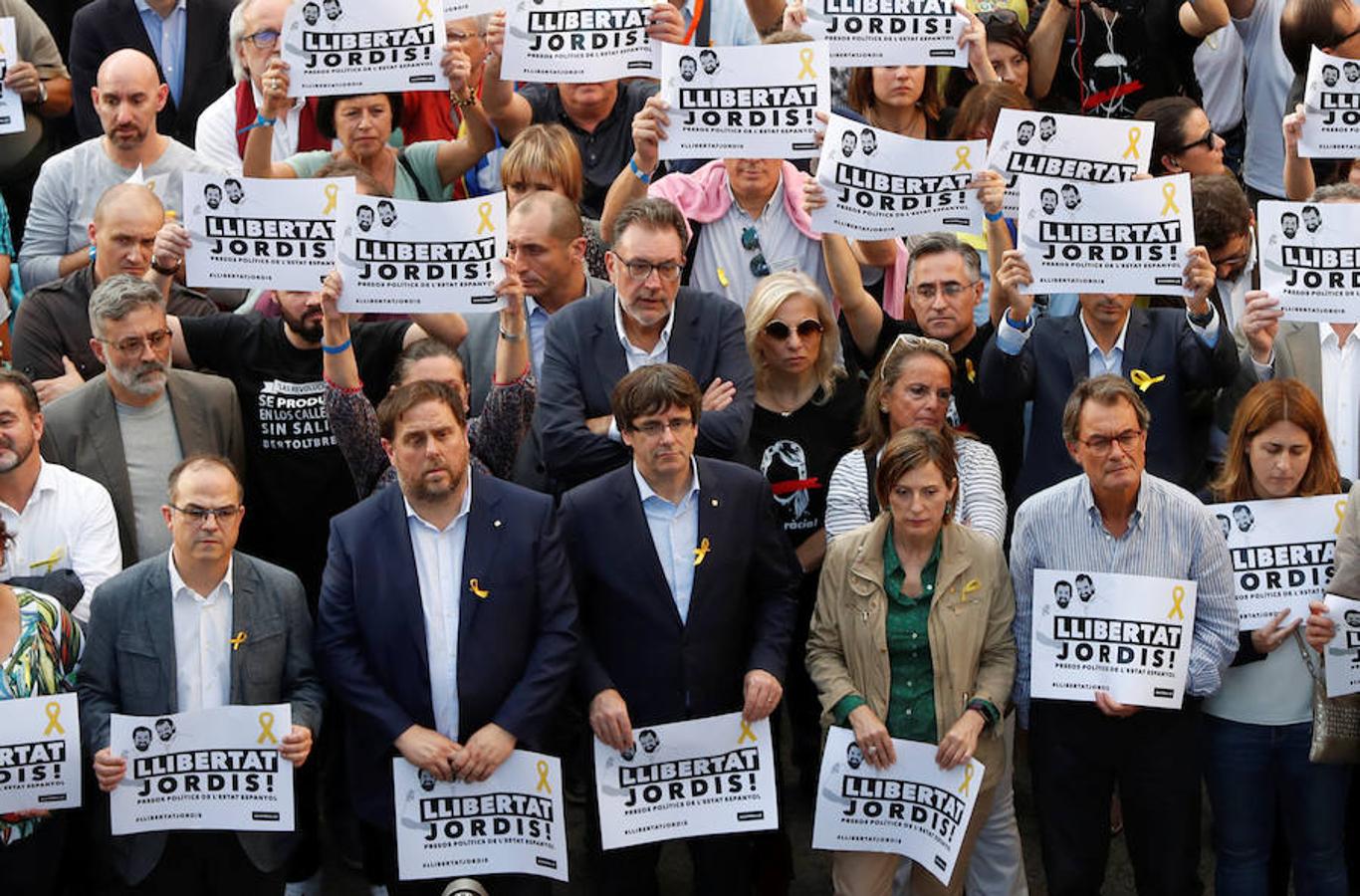 Puigdemont ha liderado la manifestación. 