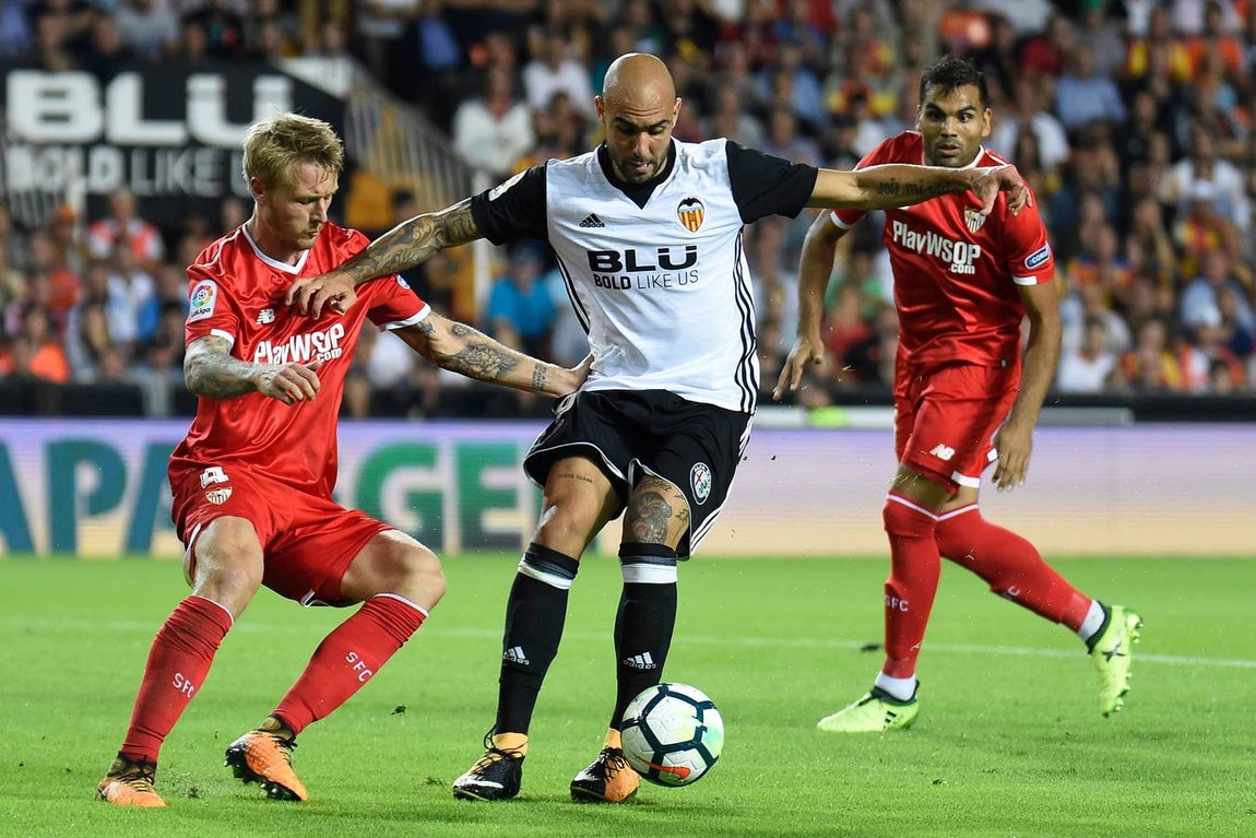 Las imágenes de la derrota del Sevilla FC ante el Valencia