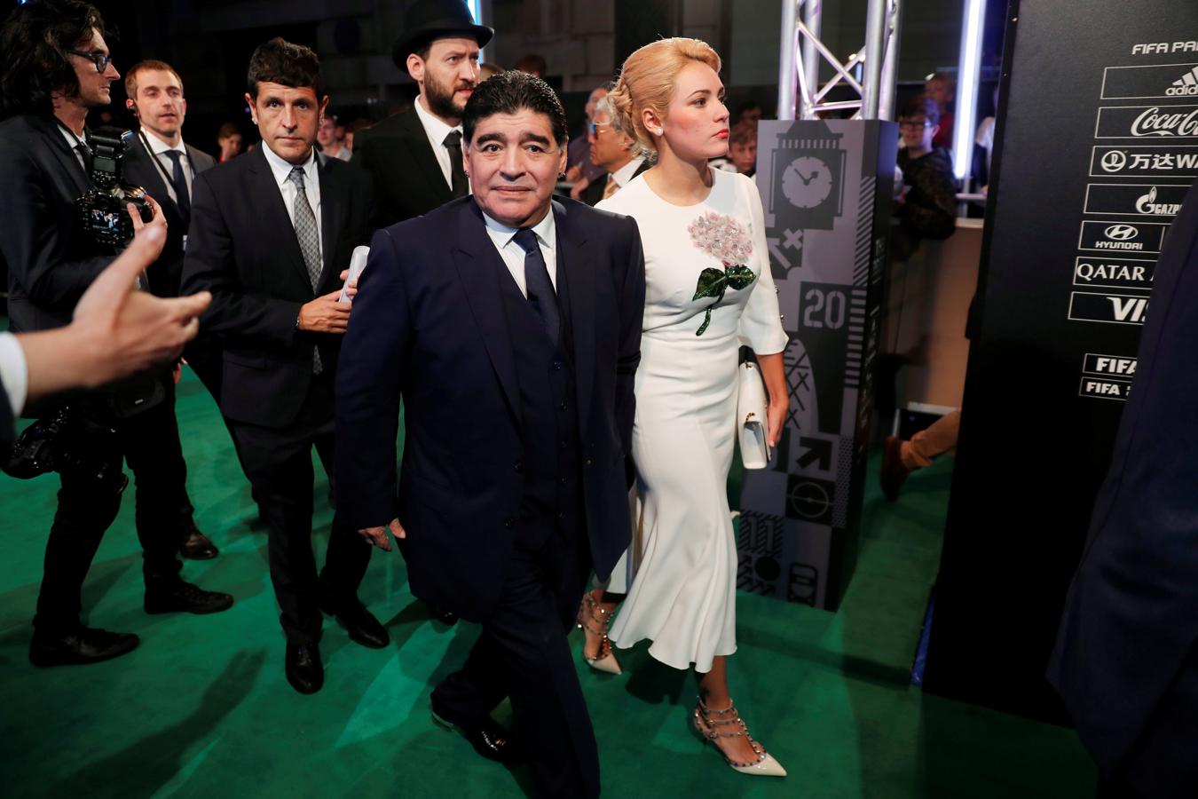 Diego Maradona y su mujer, Rocío Oliva. 