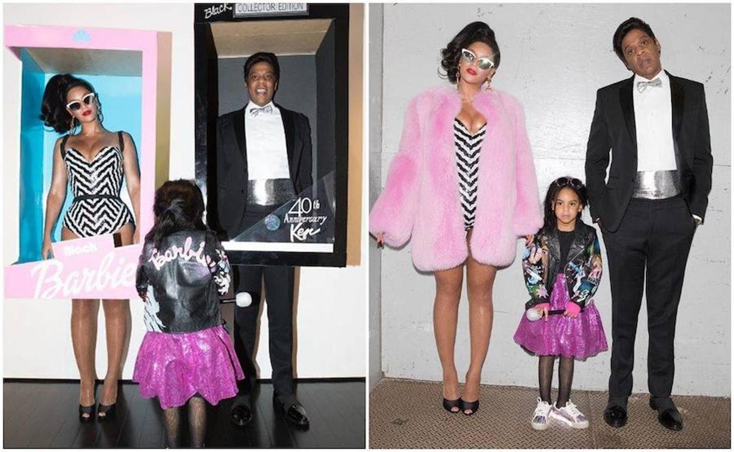Beyonce junto a su marido y su hija. 