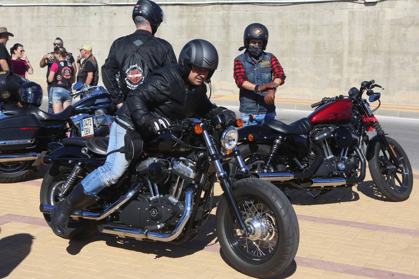 Concentración de Harley Davidson en Cádiz