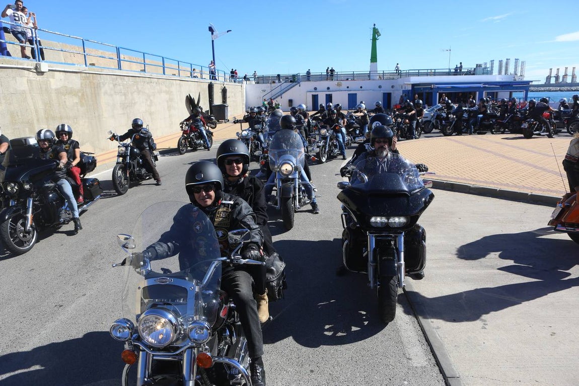 Concentración de Harley Davidson en Cádiz