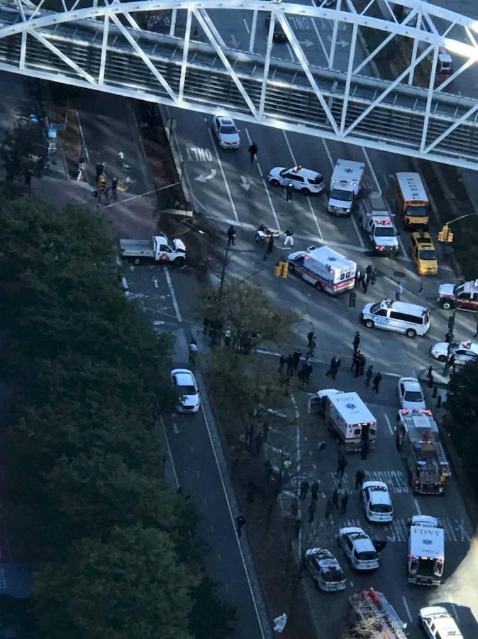 El atropello masivo en el sur de Manhattan, en imágenes. 