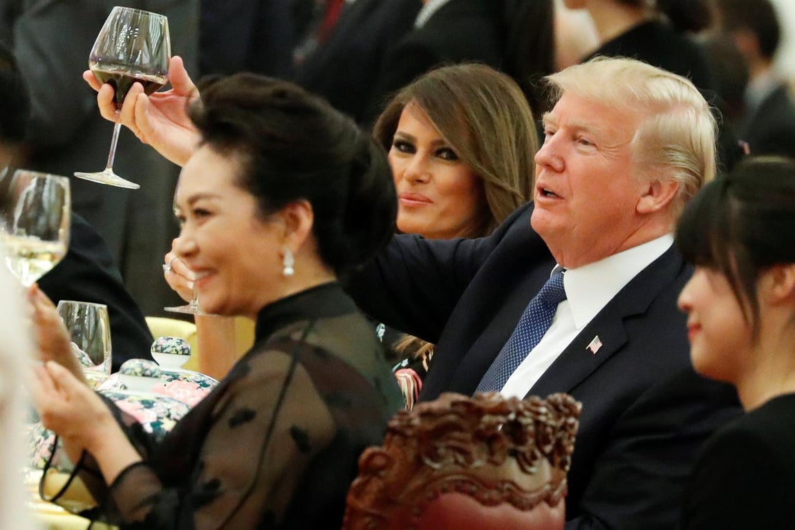 Donald Trump, en China