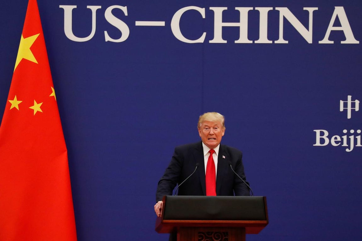 Donald Trump, en China