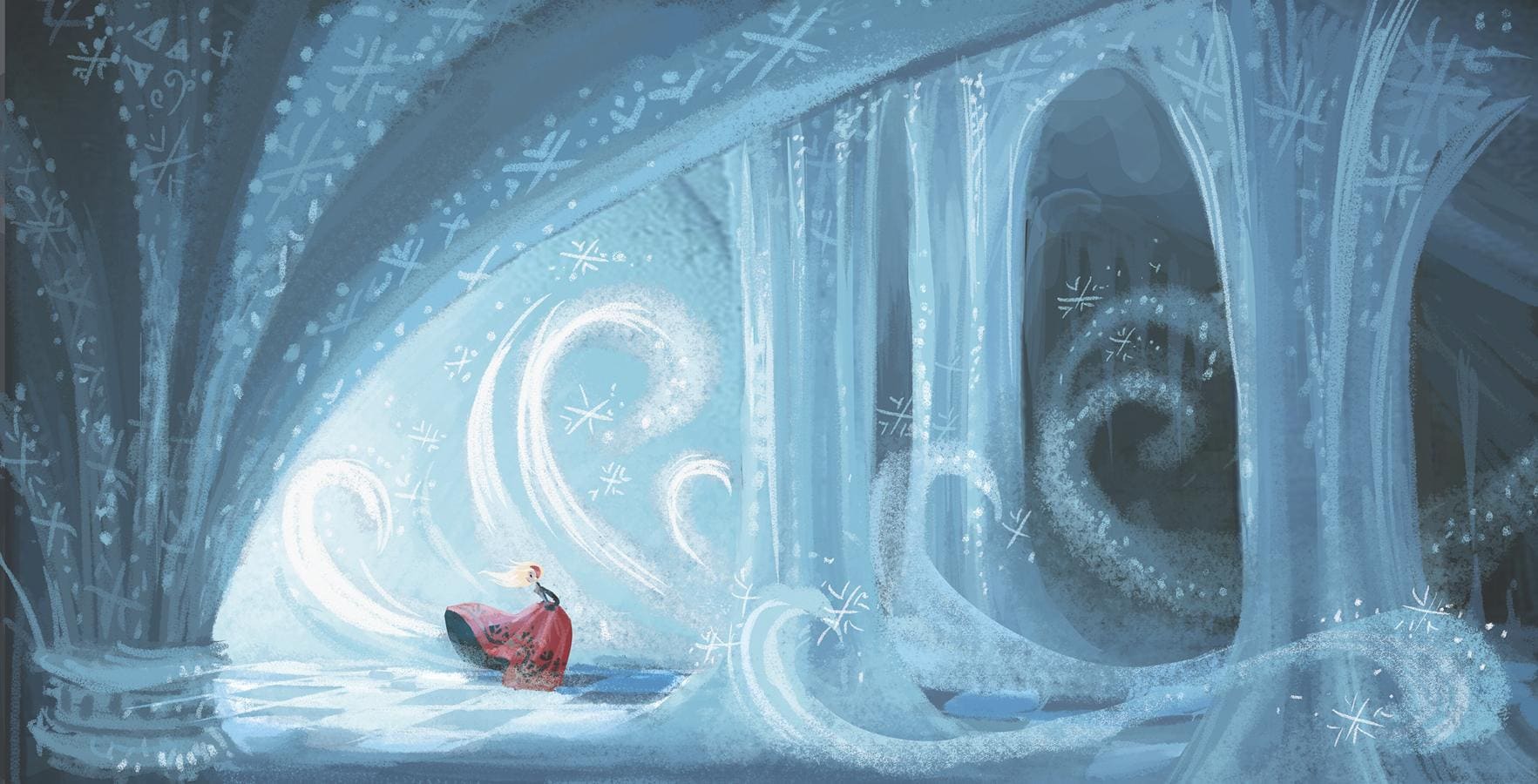 «Frozen. El reino del hielo», 2013. Claire Keane. Estudio para la dirección de arte Pintura digital.. 