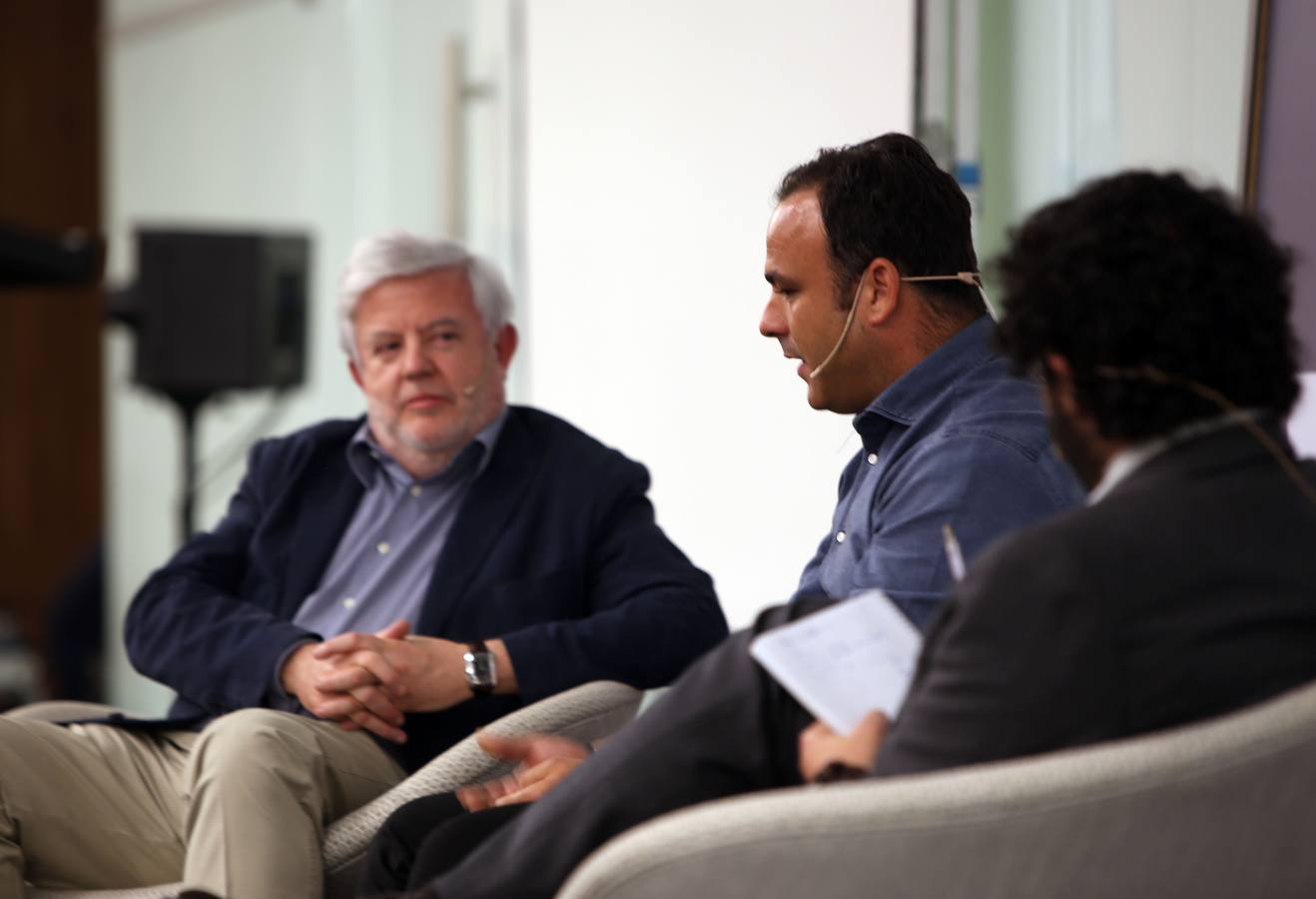 Ángel León, Carlos Maribona y Pepe Monforte en la Jornada Cádiz Punto de Encuentro organiczada por La Voz de Cádiz