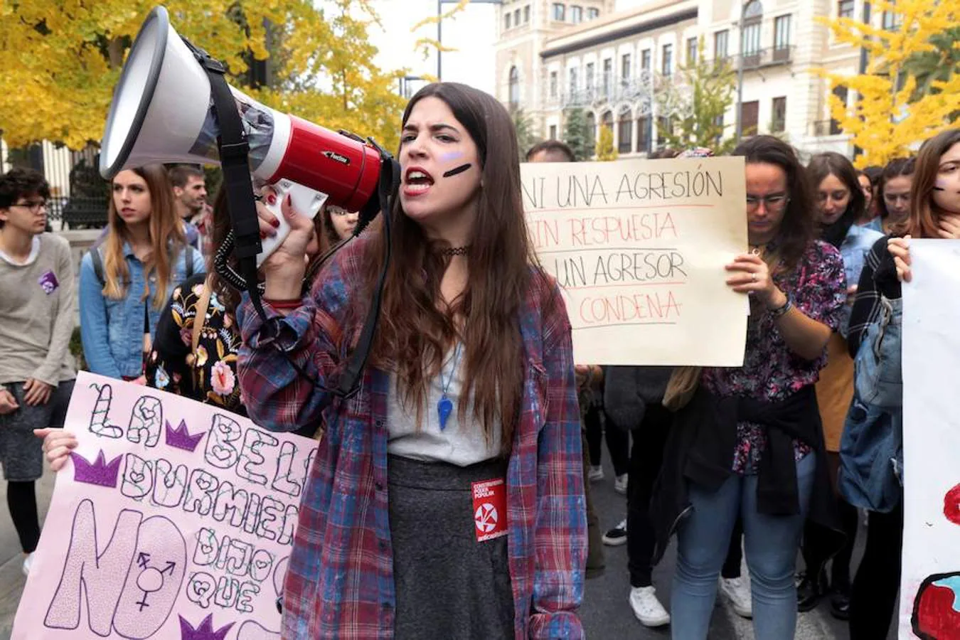 Manifestación del Día Internacional contra la Violencia de Género, organizada hoy por la Plataforma 25N. Granada. 