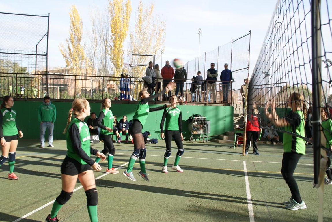 Las mejores imágenes del partido de voleibol juvenil femenino entre BVM Irlandesas y Valdefuentes