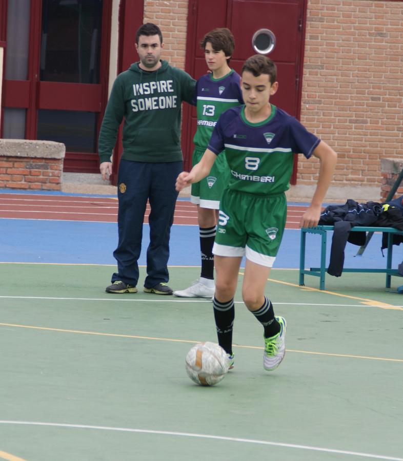 Las mejores imágenes del partido de fútbol sala cadete masculino entre San Patricio Soto Azul y Maristas Chamberí