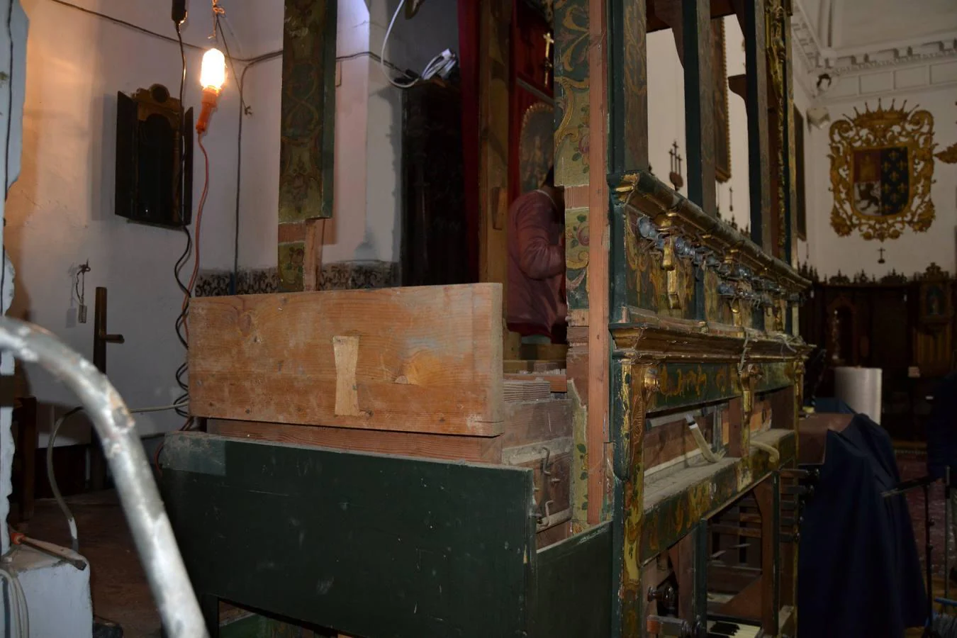 Imagen del exterior del órgano antes de ser restaurado