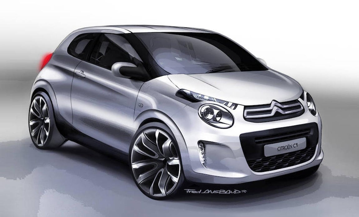 Boceto del Citroën C1. 